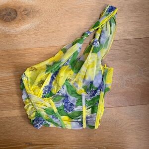 Zara Floral Corset Crop Top